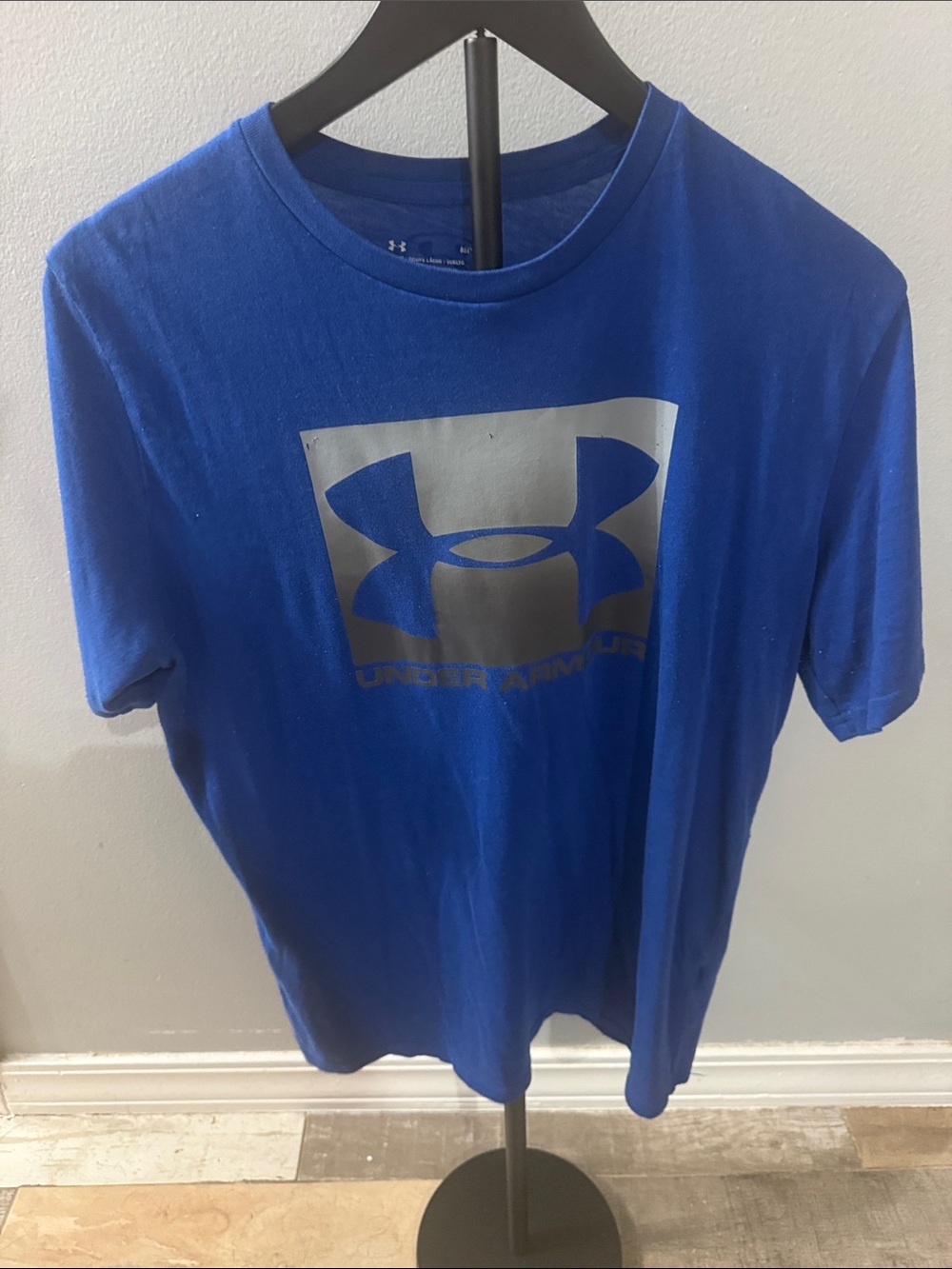 Under Armour Royal Blue Short Sleeve Tee with Metallic Logo